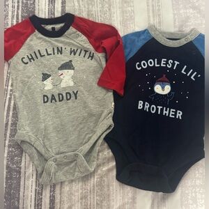 Baby boy onesies size 6/12 m